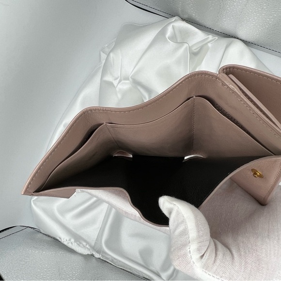 YVES SAINT LAURENT Cassandra Leather Trifold Mini Wallet - Picture 8 of 10